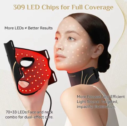 Luz LED que rejuvenece el rostro y el cuello