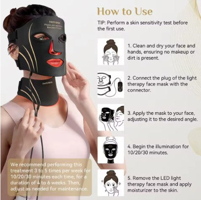 Luz LED que rejuvenece el rostro y el cuello